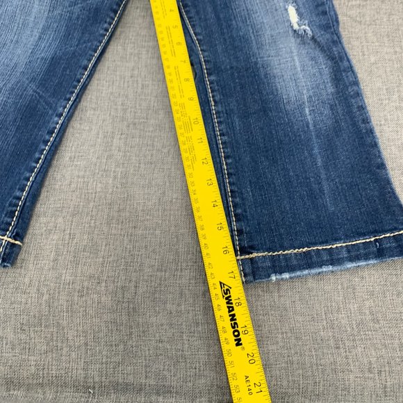 VIGOSS Collection Capri‎ Denim Jeans Distressed 98% Cotton 2% Spandex Size 5 - Picture 6 of 13